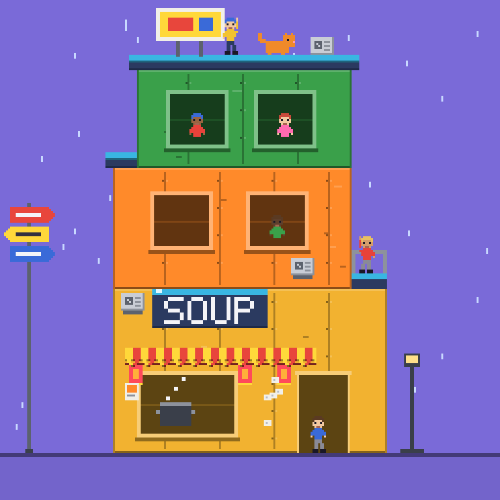 Night market at level 4: a tower